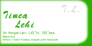 timea lehi business card